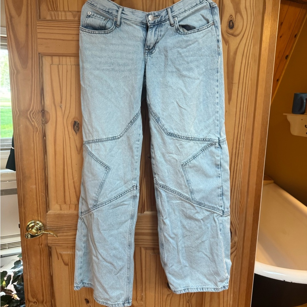 Aeropostale Light Blue Wide-Leg Jeans